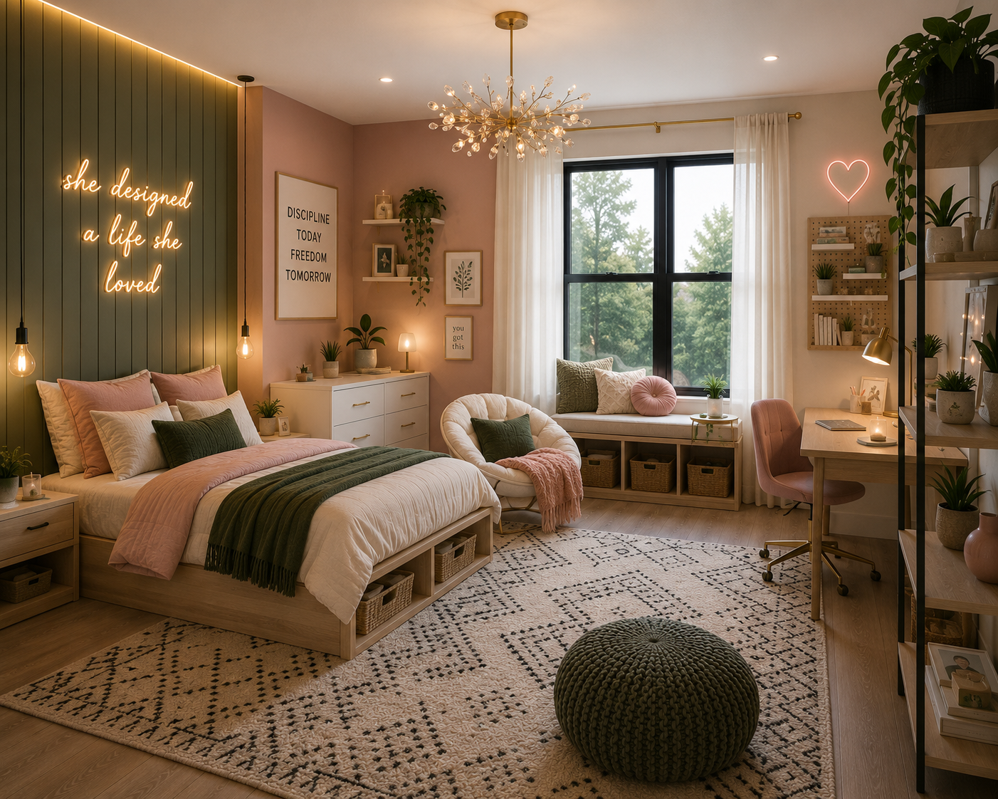 Montessori teen girl bedroom
